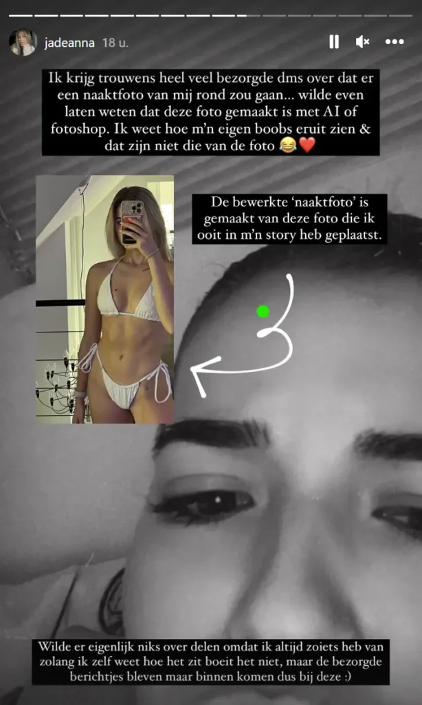 Jade Anna deelt eigen naaktfoto